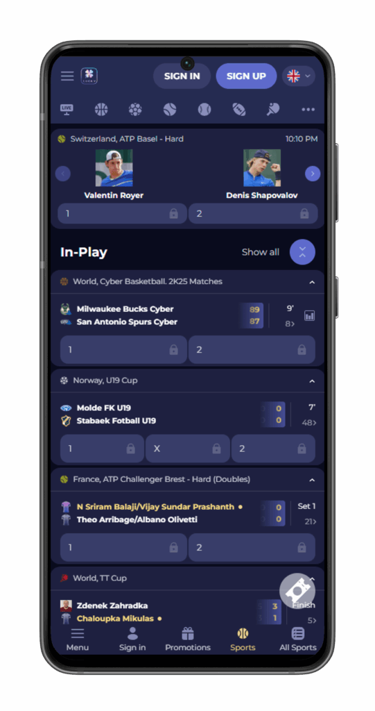 Lucky Friends Casino betting