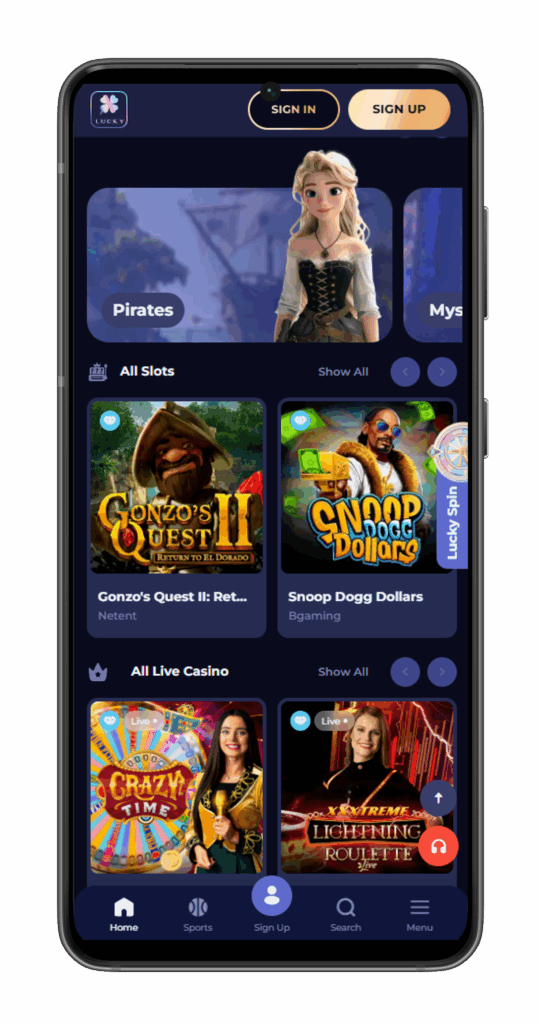 Lucky Friends Casino mobile app